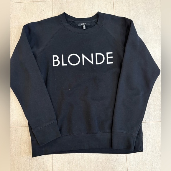 Brunette the Label BLONDE Crew Sweater size small/medium - Picture 2 of 4